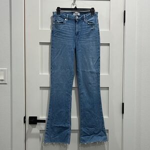 PAIGE Light Blue High Rise Laurel Canyon Boot Cut Jeans